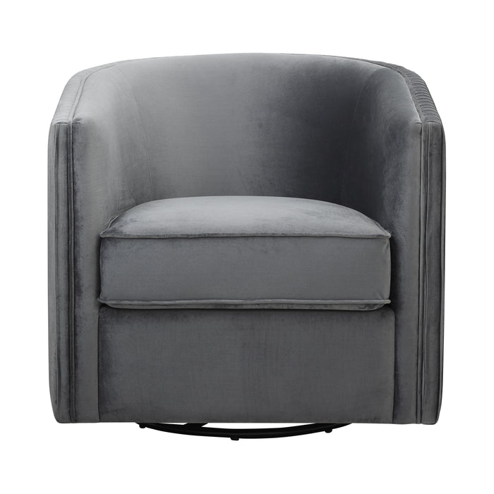 Cecily Swivel Chair in Gray - 1038GY-1 - FAMSA Furniture (TX)
