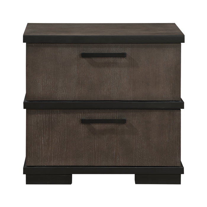 Acworth Nightstand in Black/Brown/Gray - 1343-4