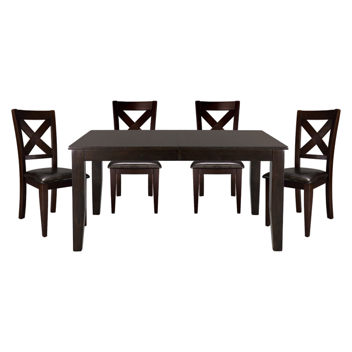 Crown Point 5pc Set (TB+4S) in Brown - 1372-78*5 - FAMSA Furniture (TX)