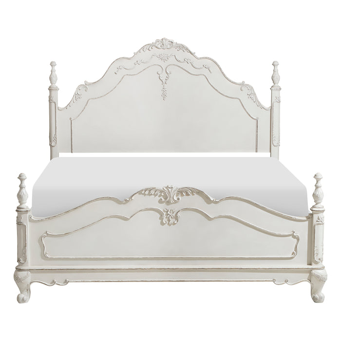 Cinderella Queen Bed in White/Gray - 1386NW-1 - FAMSA Furniture (TX)