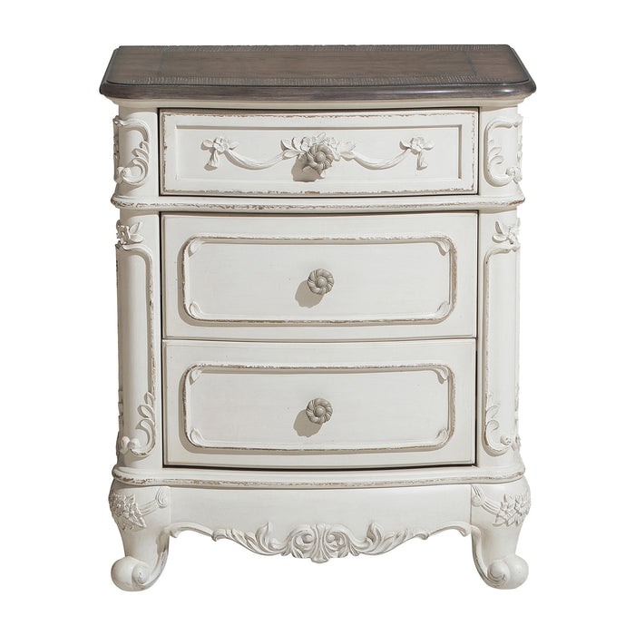 Cinderella Nightstand in White/Gray - 1386NW-4 - FAMSA Furniture (TX)