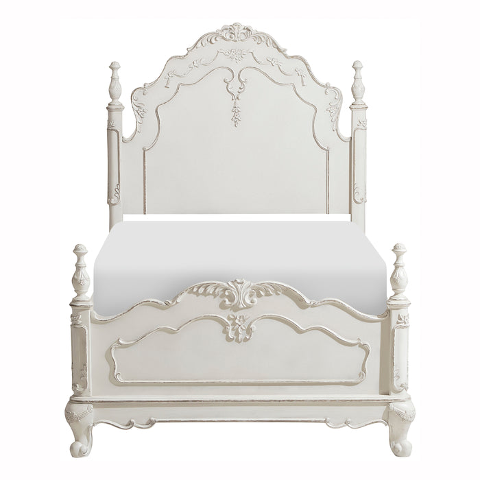 Cinderella Twin Bed in Gray/White - 1386TNW-1 - FAMSA Furniture (TX)