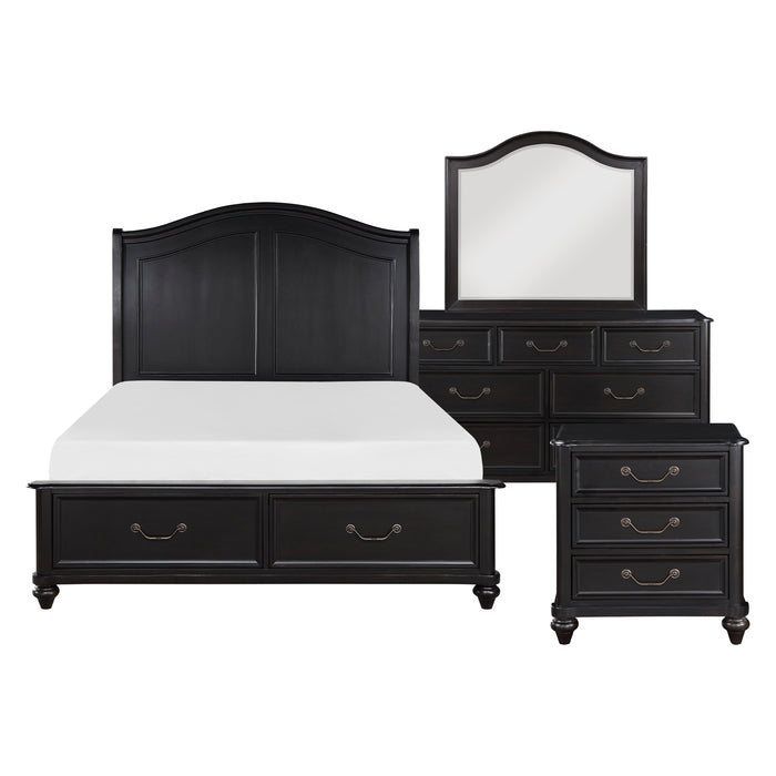 Herman 4pc Set (QB+NS+DR+MR) in Brown/Gray - 1420-1*4 - FAMSA Furniture (TX)