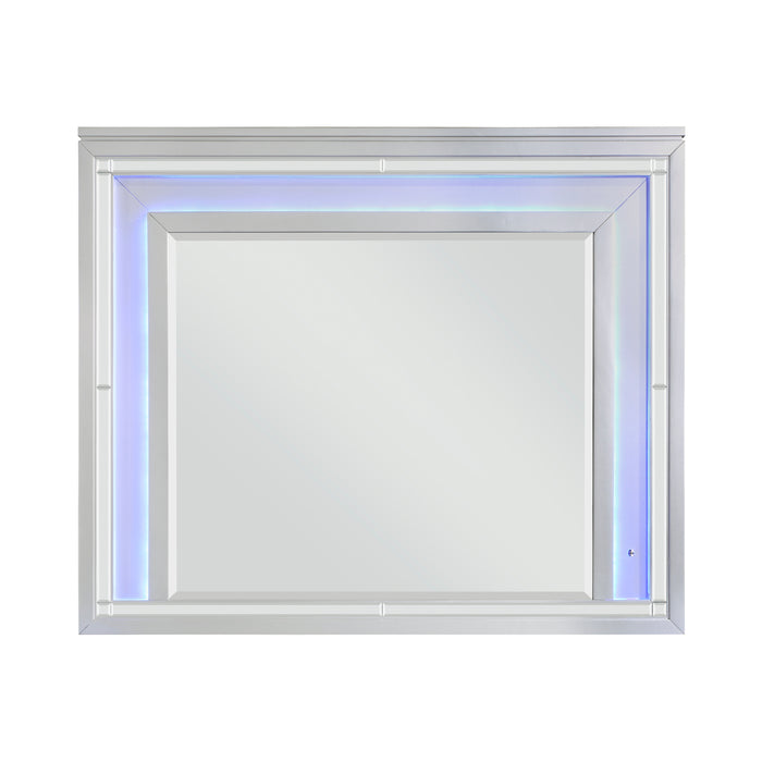 Leesa Mirror in Gray/Metallic/Silver - 1430-6 - FAMSA Furniture (TX)