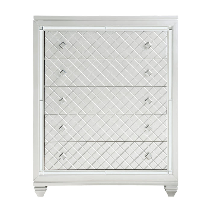 Leesa Chest in Gray/Metallic/Silver - 1430-9 - FAMSA Furniture (TX)
