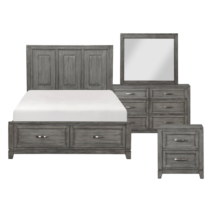 Garretson 4pc Set (QB+NS+DR+MR) in Gray - 1450-1*4 - FAMSA Furniture (TX)