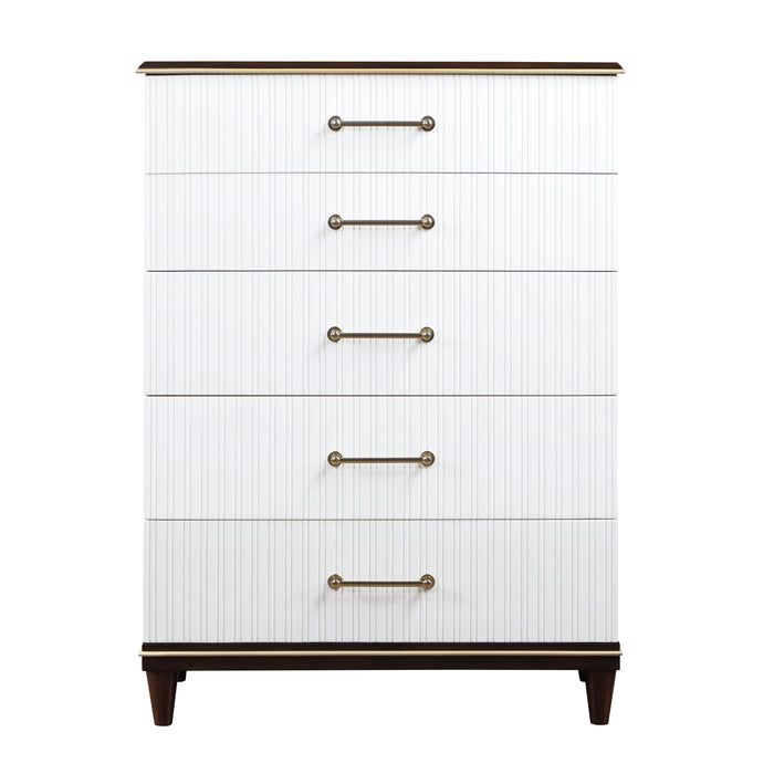 Niles Chest in Cherry/Gold/White - 1451-9 - FAMSA Furniture (TX)
