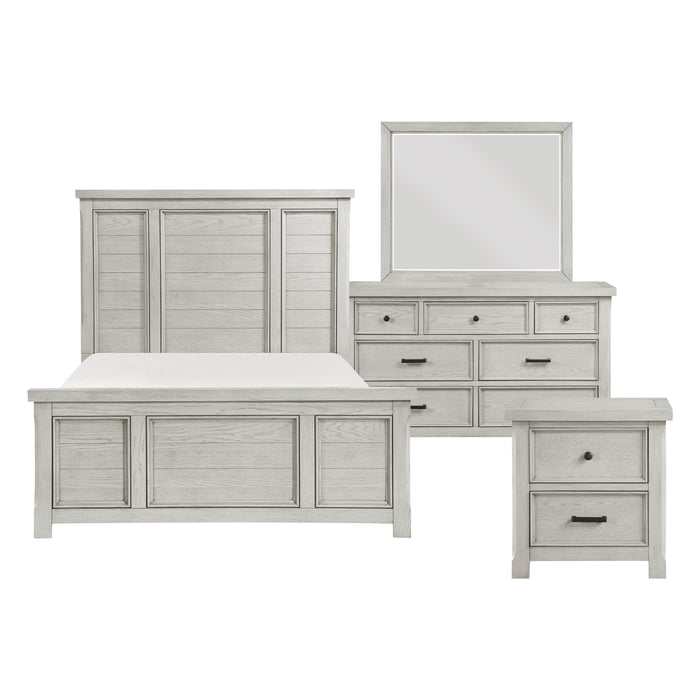 Providence 4pc Set (QB+NS+DR+MR) in White - 1458-1*4 - FAMSA Furniture (TX)