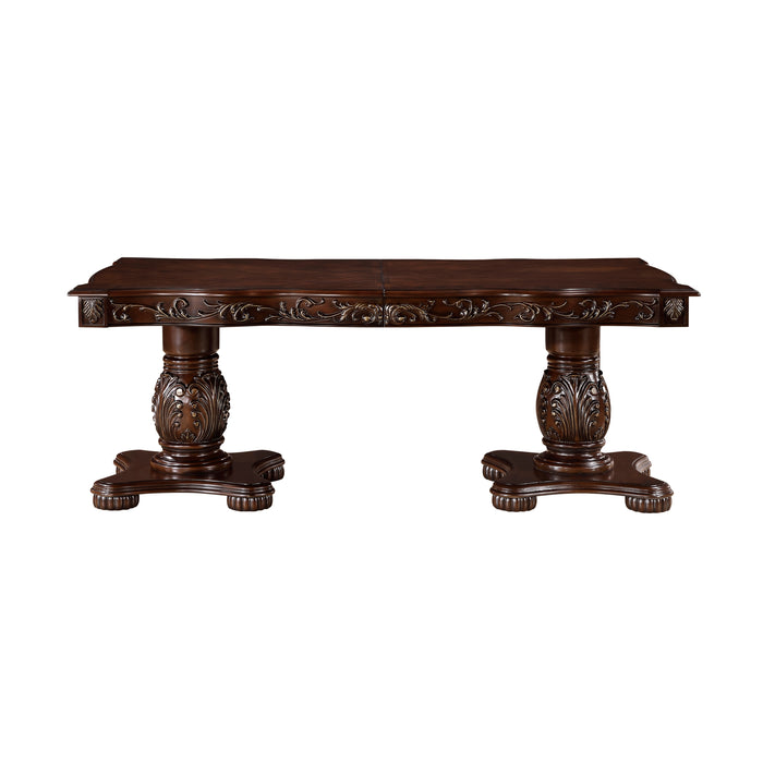 Adelina Dining Table in Cherry/Gold - 1468-108* - FAMSA Furniture (TX)