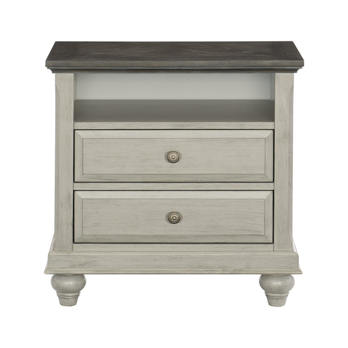 Mossbrook Nightstand in Gray/Brown - 1568-4 - FAMSA Furniture (TX)