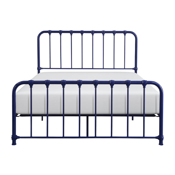 Bethany Queen Platform Bed in Blue - 1571BU-1 - FAMSA Furniture (TX)