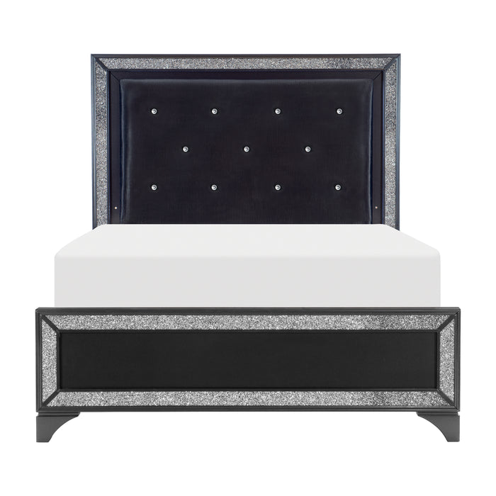 Salon Eastern King Bed in Black/Gold/Silver/Champagne - 1572BKK-1EK - FAMSA Furniture (TX)