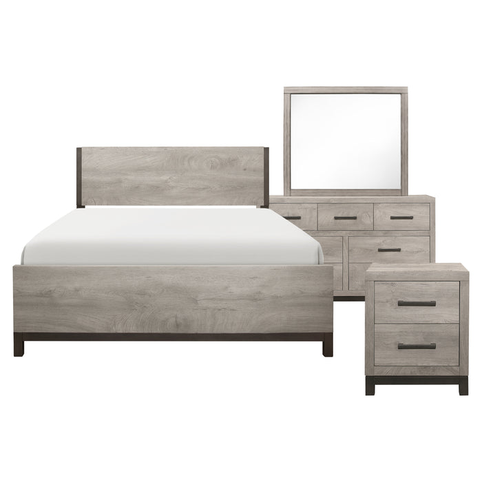 Zephyr 4pc Set (QB+NS+DR+MR) in Gray - 1577-1*4 - FAMSA Furniture (TX)