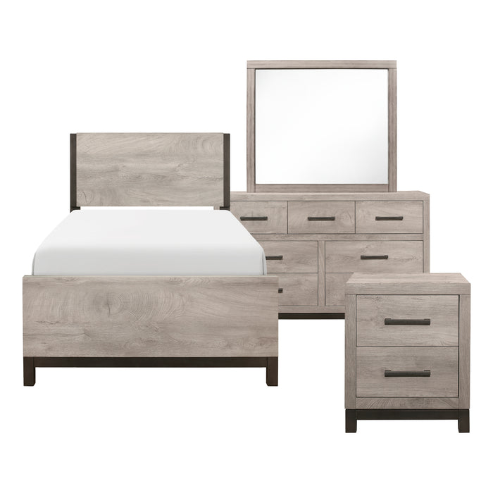 Zephyr 4pc Set (TB+NS+DR+MR) in Gray - 1577T-1*4 - FAMSA Furniture (TX)