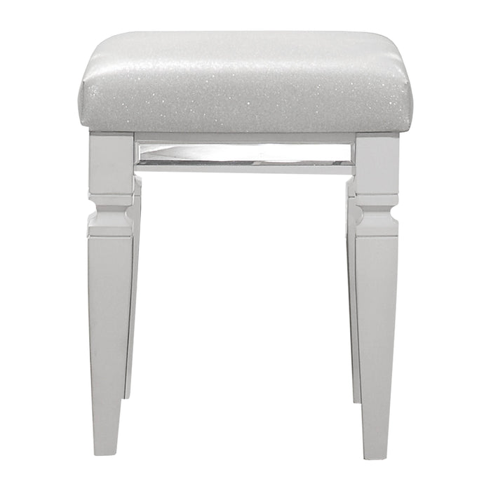 Tamsin Vanity Stool in Transparent/White - 1616W-14 - FAMSA Furniture (TX)