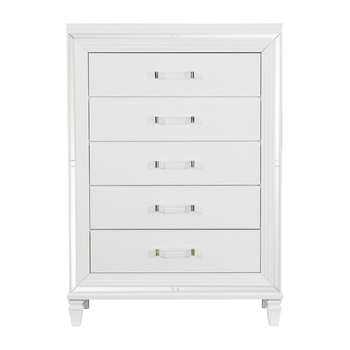 Tamsin Chest in White/Transparent - 1616W-9 - FAMSA Furniture (TX)