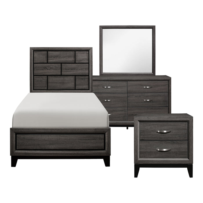 Davi 4pc Set (TB+NS+DR+MR) in Gray - 1645T-1*4 - FAMSA Furniture (TX)