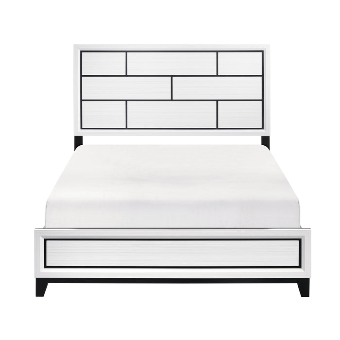 Davi Full Bed in Black/White - 1645WHF-1 - FAMSA Furniture (TX)