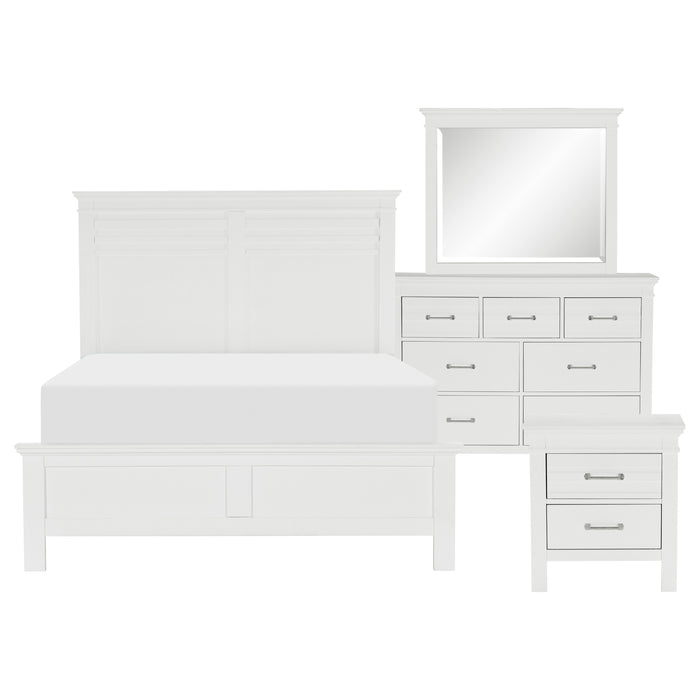 Blaire Farm 4pc Set (QB+NS+DR+MR) in White - 1675W-1*4 - FAMSA Furniture (TX)