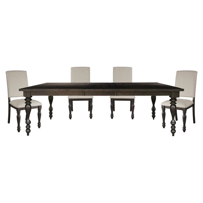 Begonia 5pc Set (TB+4S) in Brown/Gray - 1718GY-90*5 - FAMSA Furniture (TX)