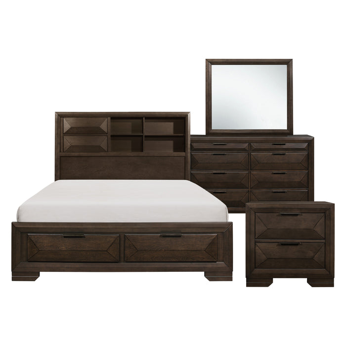 Chesky 4pc Set (QB+NS+DR+MR) in Espresso - 1753-1*4 - FAMSA Furniture (TX)