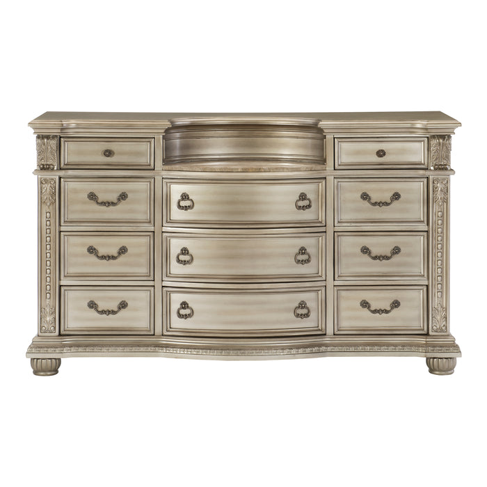 Cavalier Dresser in Gold/Silver/Champagne - 1757SV-5 - FAMSA Furniture (TX)
