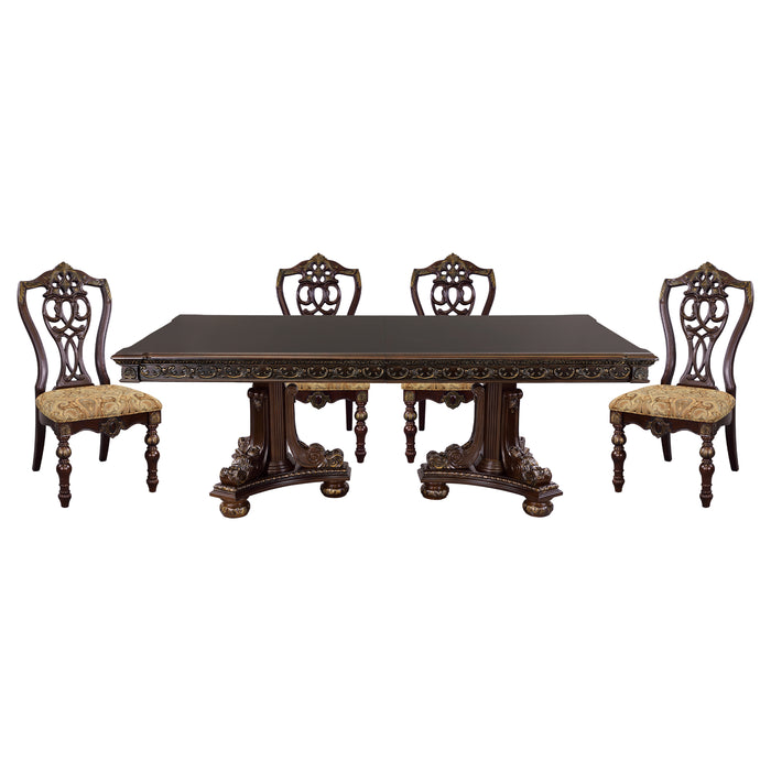 Catalonia 5pc Set (TB+4S) in Cherry - 1824-112*5 - FAMSA Furniture (TX)