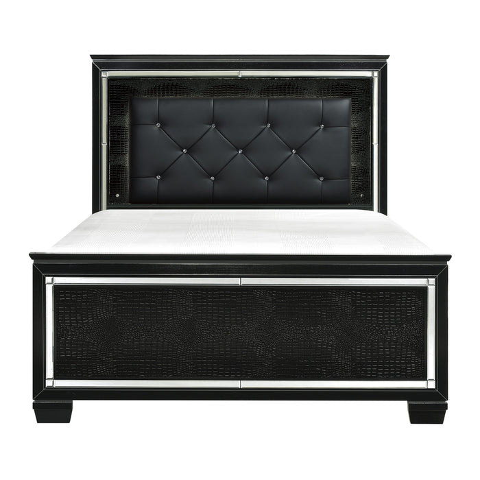 Allura (3)Queen Bed, LED Lighting in Black/Transparent - 1916BK-1* - FAMSA Furniture (TX)