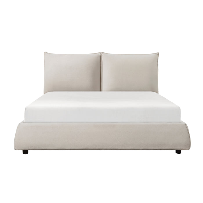 Linna Eastern King Platform Bed in Beige - 1930K-1EK - FAMSA Furniture (TX)
