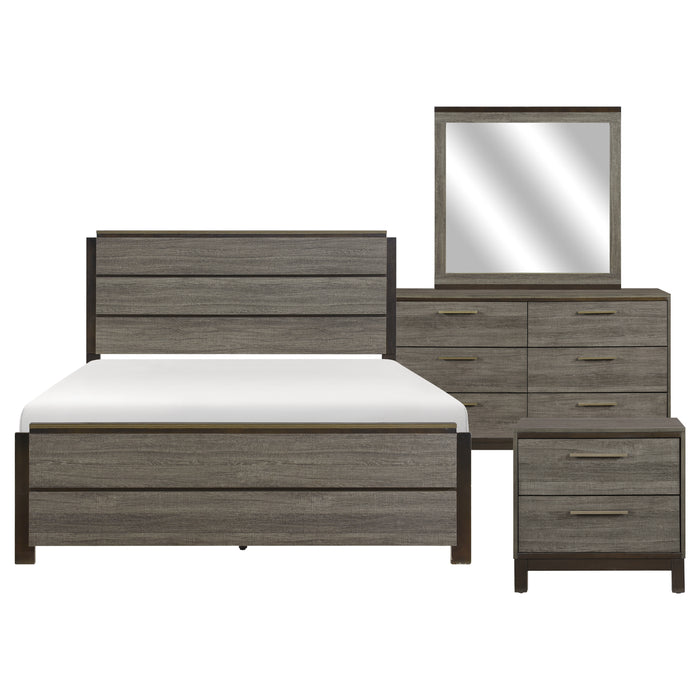 Vestavia 4pc set (QB+NS+DR+MR) in Gray/Brown - 1936-1*4 - FAMSA Furniture (TX)