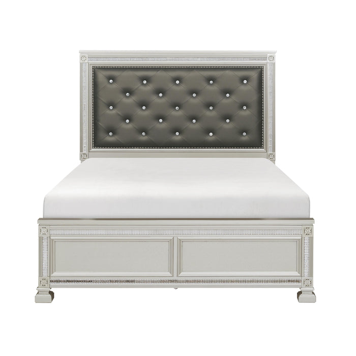 Bevelle Queen Bed in Transparent/Gold/Silver/Champagne/Gray - 1958-1 - FAMSA Furniture (TX)