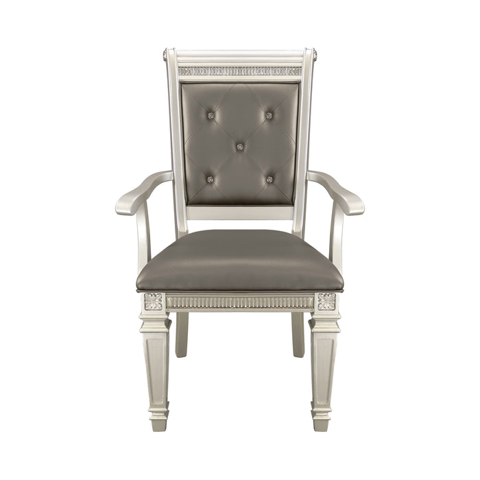 Bevelle Arm Chair in Gray/Gold/Silver/Champagne/Transparent - 1958A