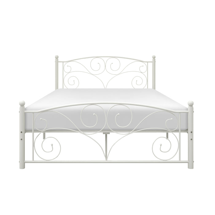 Pallina Full Platform Bed in White - 2021FW-1 - FAMSA Furniture (TX)