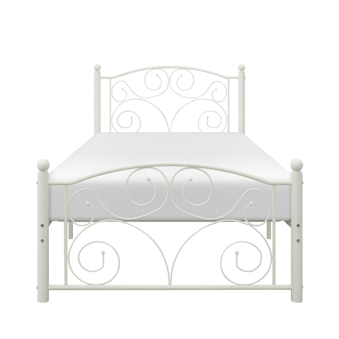 Pallina Twin Platform Bed in White - 2021TW-1 - FAMSA Furniture (TX)