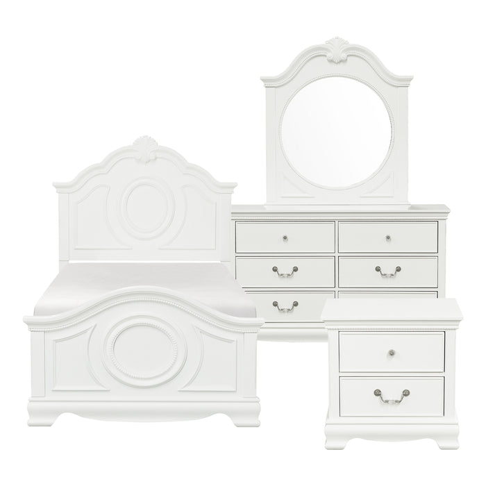 Lucida 4pc Set (TB+NS+DR+MR) in White - 2039TW-1*4 - FAMSA Furniture (TX)