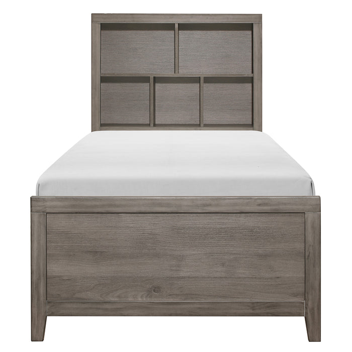 Woodrow Twin Platform Bed in Gray - 2042NBT-1 - FAMSA Furniture (TX)