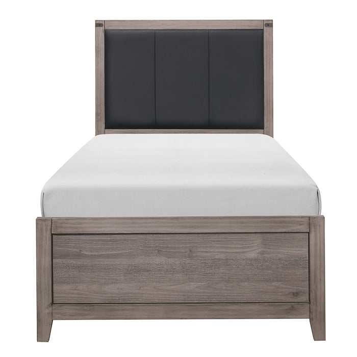 Woodrow Twin Bed in Gray - 2042T-1 - FAMSA Furniture (TX)