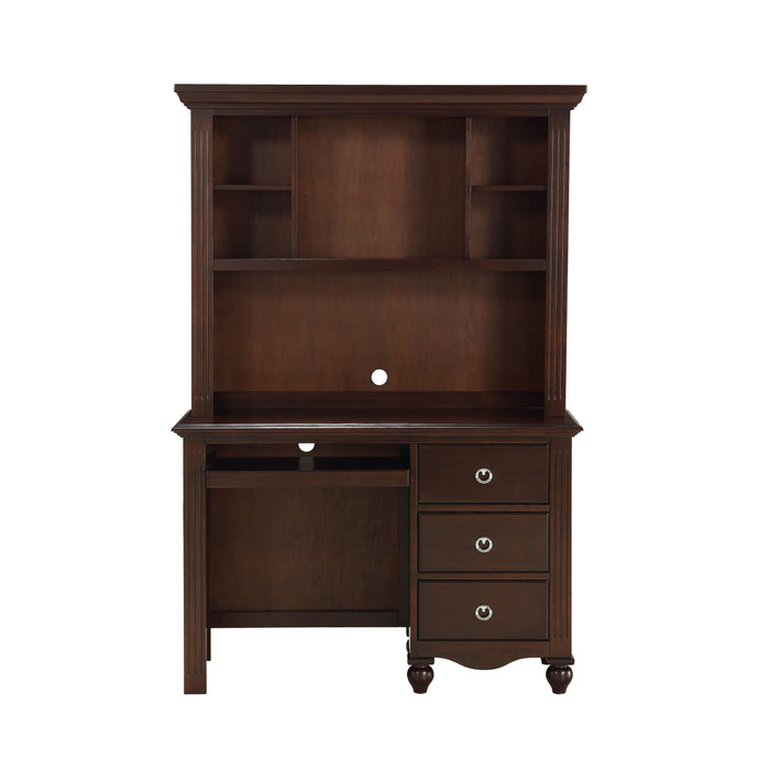 Meghan (2) Writing Desk with Hutch in Cherry/Espresso - 2058C-14* - FAMSA Furniture (TX)