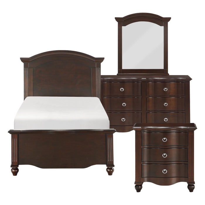 Meghan 4pc Set (TB+NS+DR+MR) in Cherry/Espresso - 2058CT-1*4 - FAMSA Furniture (TX)