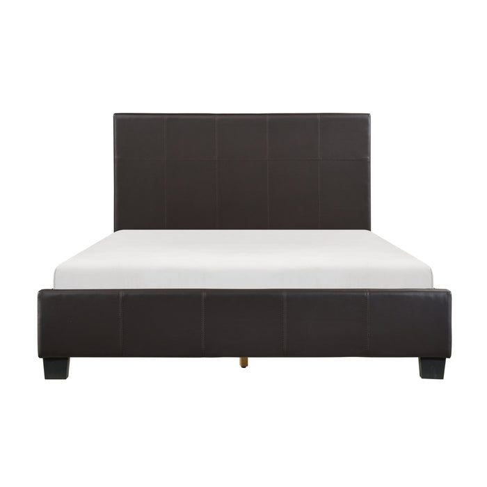 Lorenzi Full Platform Bed in Brown - 2220FDBR-1 - FAMSA Furniture (TX)