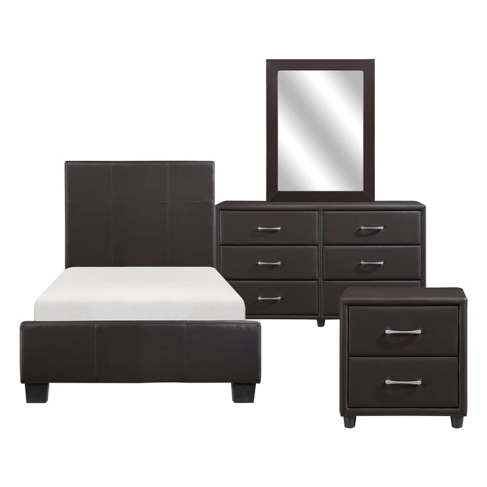 Lorenzi 4pc Set (TB+NS+DR+MR) in Brown - 2220TDBR-1*4 - FAMSA Furniture (TX)