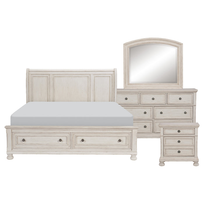 Bethel 4pc Set (QB+NS+DR+MR) in White - 2259W-1*4 - FAMSA Furniture (TX)