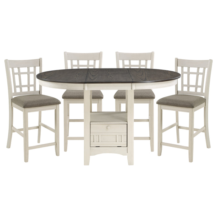 Junipero 5pc Set (TB+4S) in Brown/White - 2423W-36*5 - FAMSA Furniture (TX)