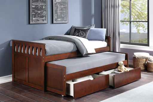 Rowe (4) Twin/Twin Bed with Storage Boxes in Cherry - B2013RTDC-1T* - FAMSA Furniture (TX)