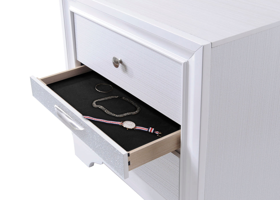 Naima White Nightstand - FAMSA Furniture (TX)