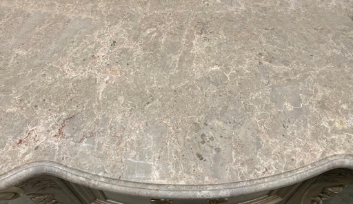 Gorsedd Marble & Antique White Nightstand - FAMSA Furniture (TX)