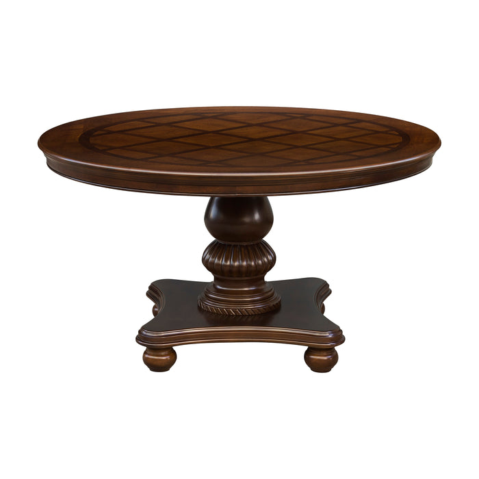Lordsburg Round Dining Table in Brown/Cherry - 5473-54* - FAMSA Furniture (TX)