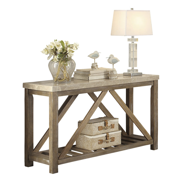 Ridley Sofa Table in Taupe/Beige - 3551-05 - FAMSA Furniture (TX)