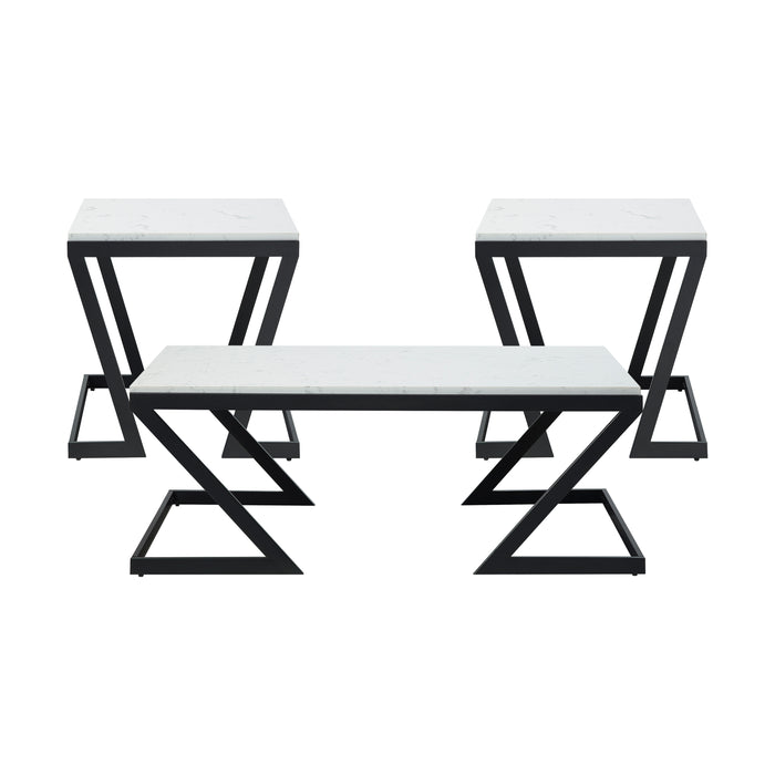 Azra 3-Piece Pack Occasional Set in Black/White - 3703-31