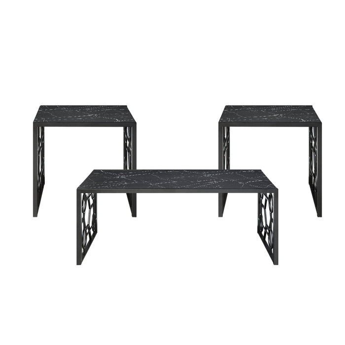 Melody 3-Piece Pack Occasional Set in Black - 3705-31 - FAMSA Furniture (TX)
